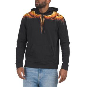 MARCELO BURLON Black Made In Portugal Solfolk Wings Regular Hoodie